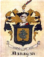 This Flanagan Coat of Arms was painted from the description in this article by Virginia Terpening in 1956.