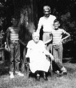 Mary and a Grandson and two Great-Grandsons